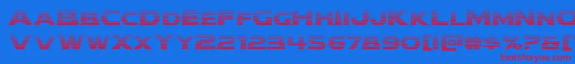 Modithorsongrad Font – Red Fonts on Blue Background