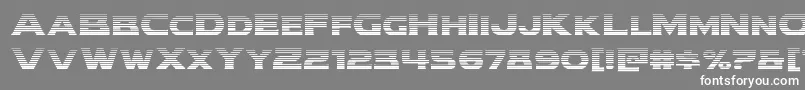 フォントModithorsongrad – 灰色の背景に白い文字