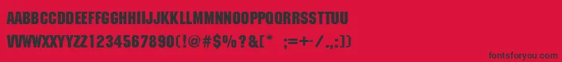 Weitere Informationen zur TechnocratLight-Schriftart TechnocratLight-Schriftart – Schwarze Schriften auf rotem Hintergrund