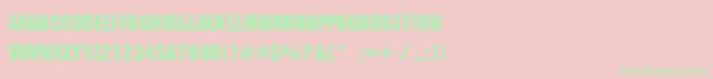 TechnocratLight Font – Green Fonts on Pink Background