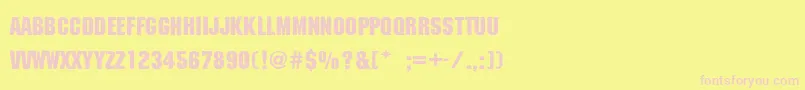 TechnocratLight Font – Pink Fonts on Yellow Background