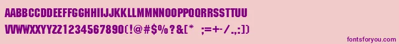 TechnocratLight Font – Purple Fonts on Pink Background