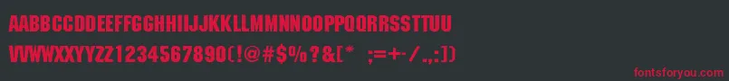 TechnocratLight Font – Red Fonts on Black Background