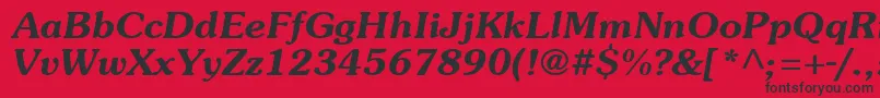 フォントSouvienneBoldItalic – 赤い背景に黒い文字
