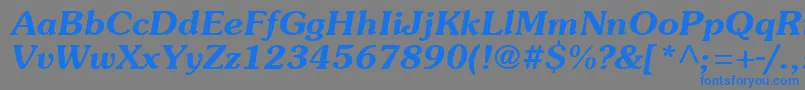 SouvienneBoldItalic Font – Blue Fonts on Gray Background