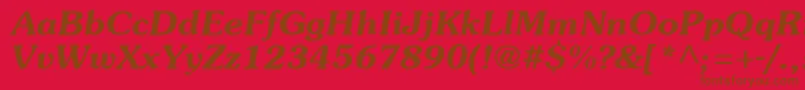 SouvienneBoldItalic Font – Brown Fonts on Red Background