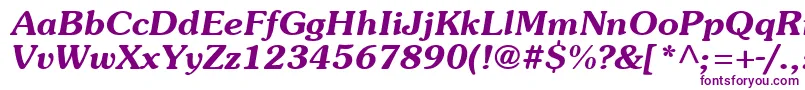 SouvienneBoldItalic Font – Purple Fonts on White Background