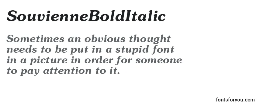 SouvienneBoldItalic Font