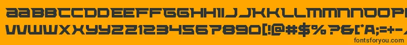 Шрифт Lethalforcecond – чёрные шрифты на оранжевом фоне