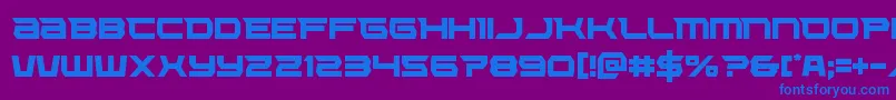 Шрифт Lethalforcecond – синие шрифты на фиолетовом фоне