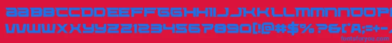 Шрифт Lethalforcecond – синие шрифты на красном фоне