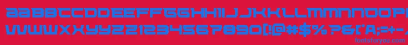 Lethalforcecond Font – Blue Fonts on Red Background