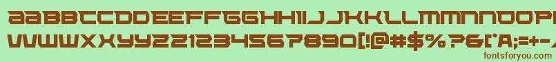 Lethalforcecond Font – Brown Fonts on Green Background