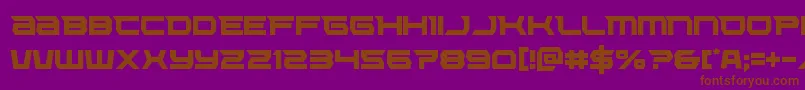 Lethalforcecond Font – Brown Fonts on Purple Background