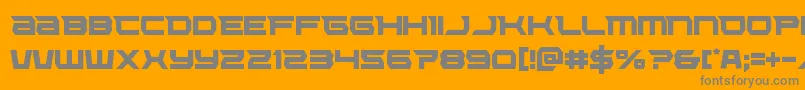 Lethalforcecond Font – Gray Fonts on Orange Background