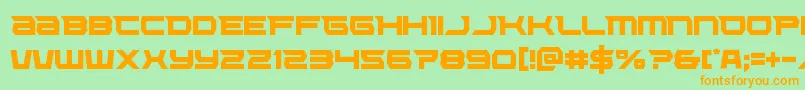 Шрифт Lethalforcecond – оранжевые шрифты на зелёном фоне