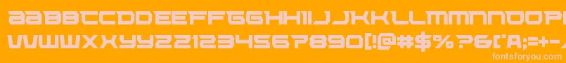 Lethalforcecond Font – Pink Fonts on Orange Background