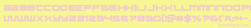 Lethalforcecond-fontti – vaaleanpunaiset fontit keltaisella taustalla
