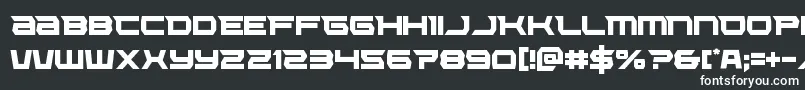 Шрифт Lethalforcecond – белые шрифты на чёрном фоне