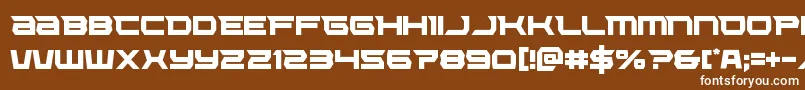 Шрифт Lethalforcecond – белые шрифты на коричневом фоне