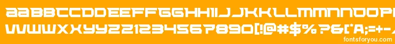 Шрифт Lethalforcecond – белые шрифты на оранжевом фоне