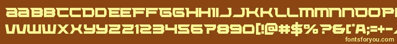 Lethalforcecond Font – Yellow Fonts on Brown Background