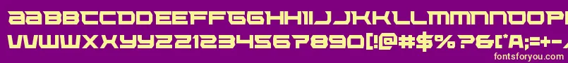 Lethalforcecond Font – Yellow Fonts on Purple Background