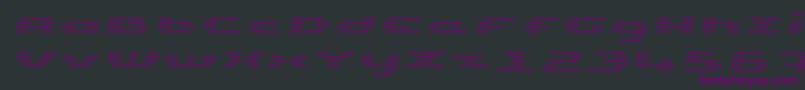 UpTinyLcdFourLightItalic Font – Purple Fonts on Black Background