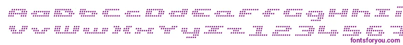 Police UpTinyLcdFourLightItalic – polices violettes