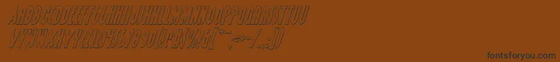 GrendelsMotherShadowItalic Font – Black Fonts on Brown Background