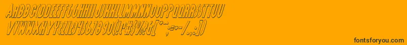 GrendelsMotherShadowItalic Font – Black Fonts on Orange Background