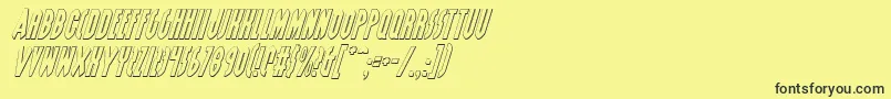 GrendelsMotherShadowItalic Font – Black Fonts on Yellow Background