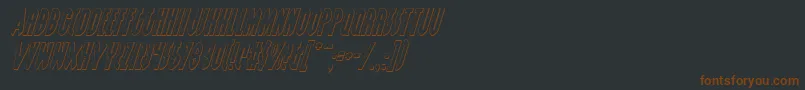 GrendelsMotherShadowItalic-fontti – ruskeat fontit mustalla taustalla
