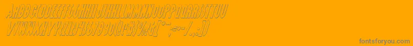 fuente GrendelsMotherShadowItalic – Fuentes Grises Sobre Fondo Naranja
