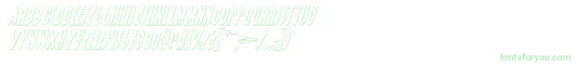Шрифт GrendelsMotherShadowItalic – зелёные шрифты на белом фоне