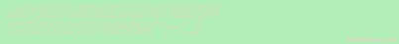 GrendelsMotherShadowItalic-fontti – vaaleanpunaiset fontit vihreällä taustalla