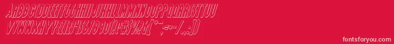 fuente GrendelsMotherShadowItalic – Fuentes Rosadas Sobre Fondo Rojo