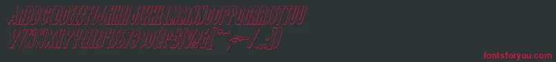 Шрифт GrendelsMotherShadowItalic – красные шрифты на чёрном фоне