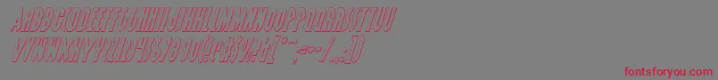 GrendelsMotherShadowItalic Font – Red Fonts on Gray Background