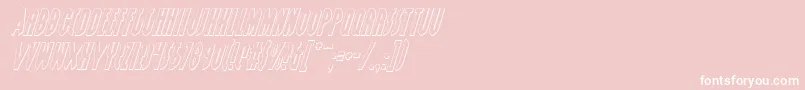 GrendelsMotherShadowItalic Font – White Fonts on Pink Background