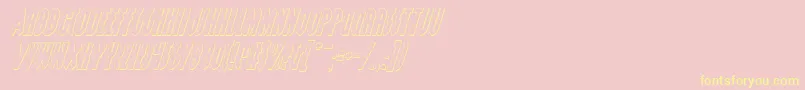 GrendelsMotherShadowItalic Font – Yellow Fonts on Pink Background