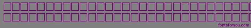 フォントHalsRegular – 紫色のフォント、灰色の背景