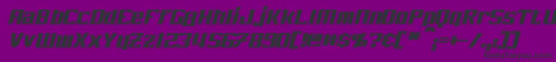 ZarathosItalic-fontti – mustat fontit violetilla taustalla