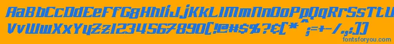 ZarathosItalic Font – Blue Fonts on Orange Background