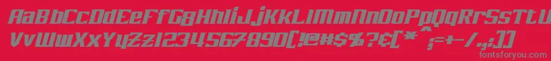 ZarathosItalic Font – Gray Fonts on Red Background
