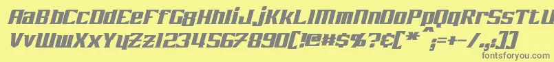 ZarathosItalic Font – Gray Fonts on Yellow Background