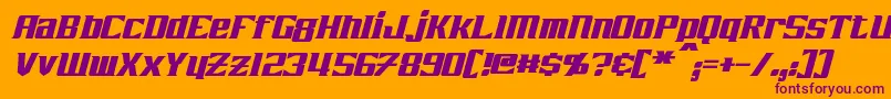 ZarathosItalic Font – Purple Fonts on Orange Background