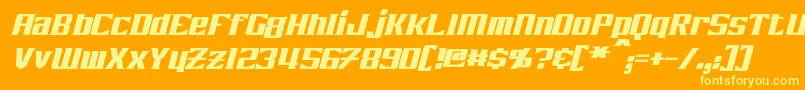 ZarathosItalic Font – Yellow Fonts on Orange Background
