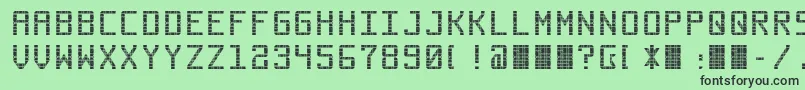 Commuter Font – Black Fonts on Green Background