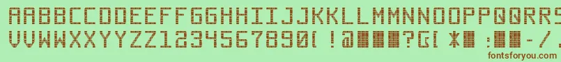 Commuter Font – Brown Fonts on Green Background